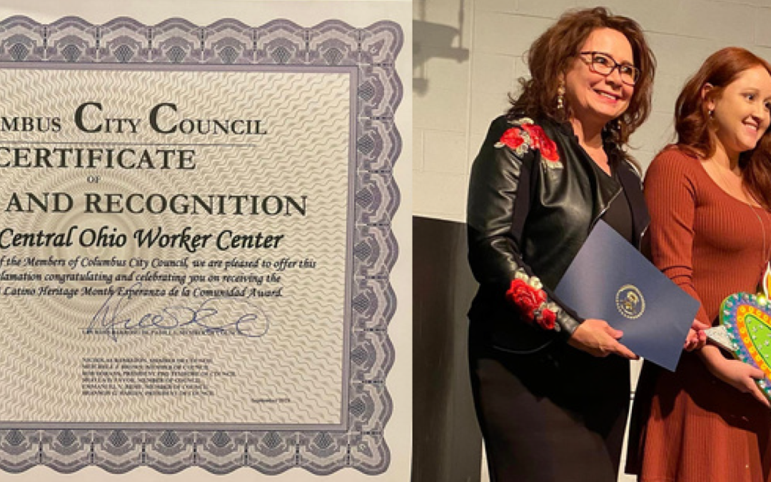 Central Ohio Worker Center bags a Prestigious Award
