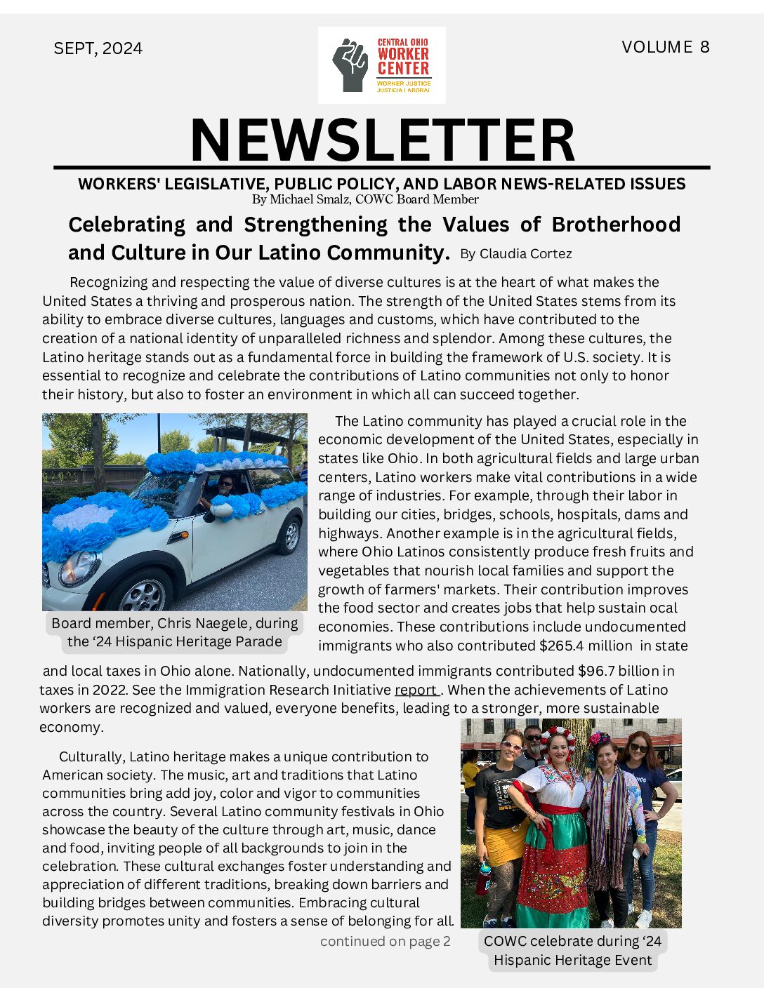 Newsletter Sept 2024, vol 8